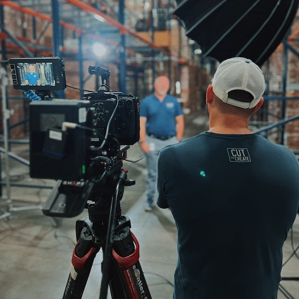 Behind the Scenes of an Interview shoot for Cut To Create, a Houston Based Video Production Company