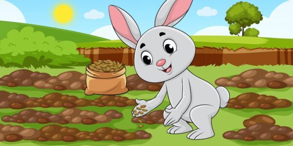 An adorable bunny plants carrot seeds for Pre-Production - Planting the Seeds Corporate Video Production Company Based in Houston Texas