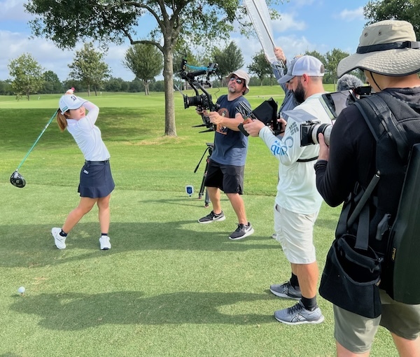 Behind the scenes of our video production commercial project for Equipment Depot featuring LPGA star Ayaka Furue