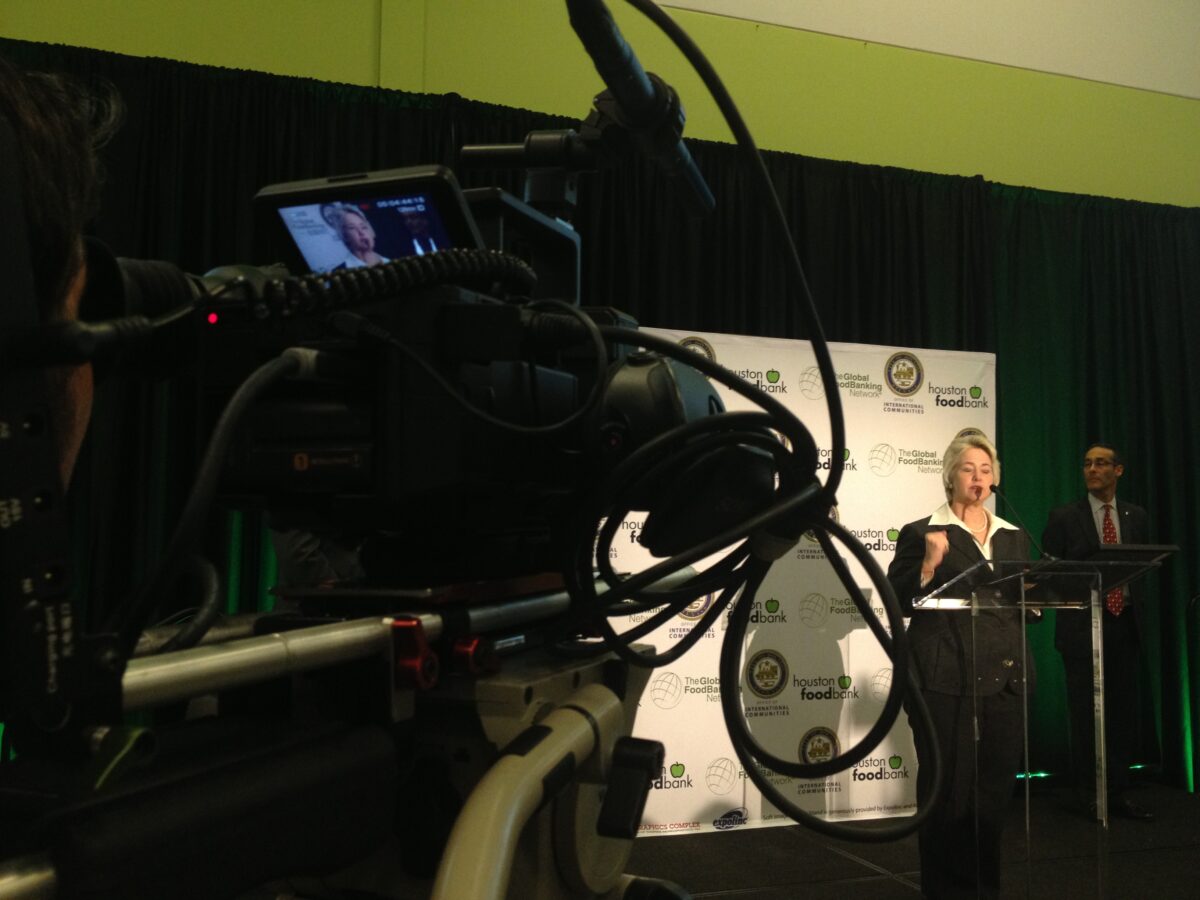 Behind the scenes for a video series produced for The Global Foodbanking Network by Cut To Create Video Production Houston, Texas