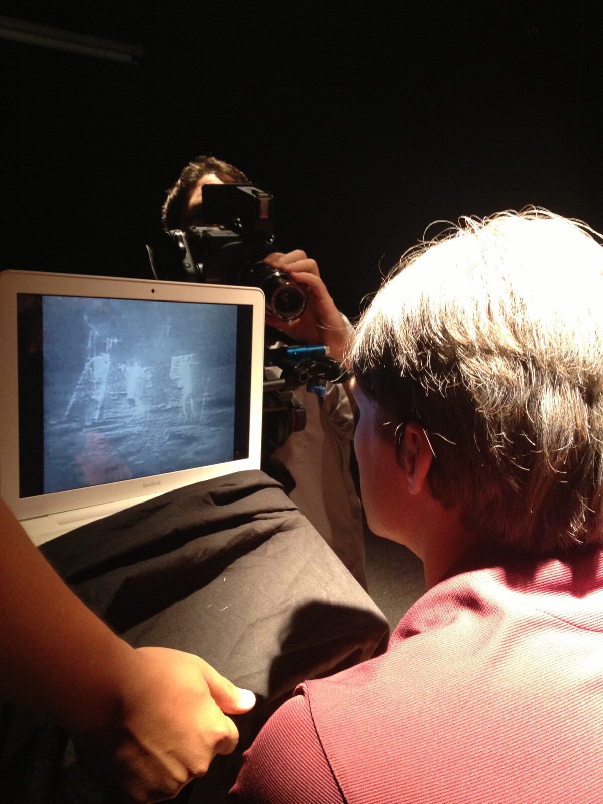 Behind the scenes of our extreme close up shot for our reenactments in 