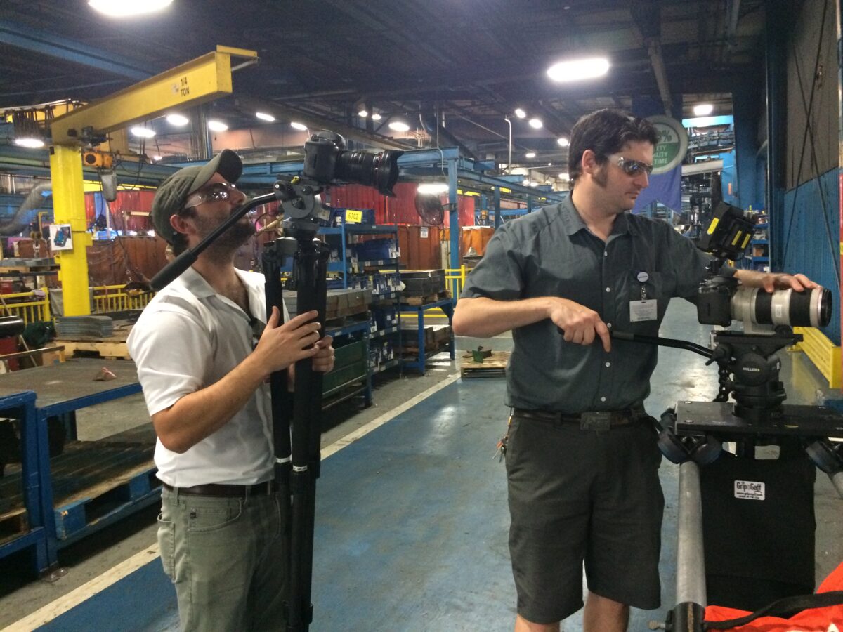 Behind the Scenes at Cut To Create's video production project for Mitsubishi Caterpillar Forklifts of America