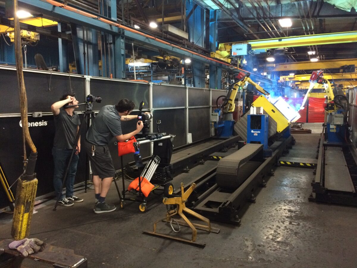 Behind the Scenes at Cut To Create's video production project for Mitsubishi Caterpillar Forklifts of America