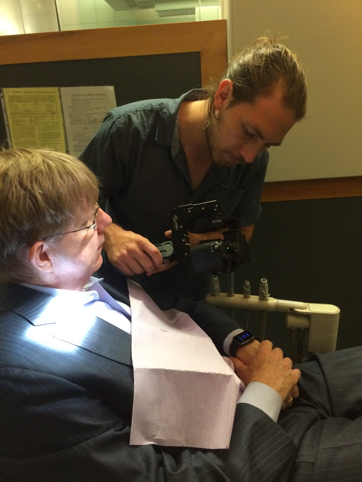 Behind the scenes for Cut To Create's package of promotional videos for New York University's BioMaterials Department