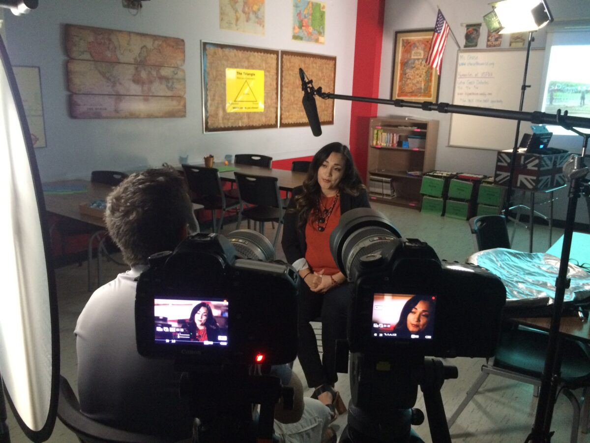 Behind the scenes at Cut To Create's video production for Holocaust Museum Houston