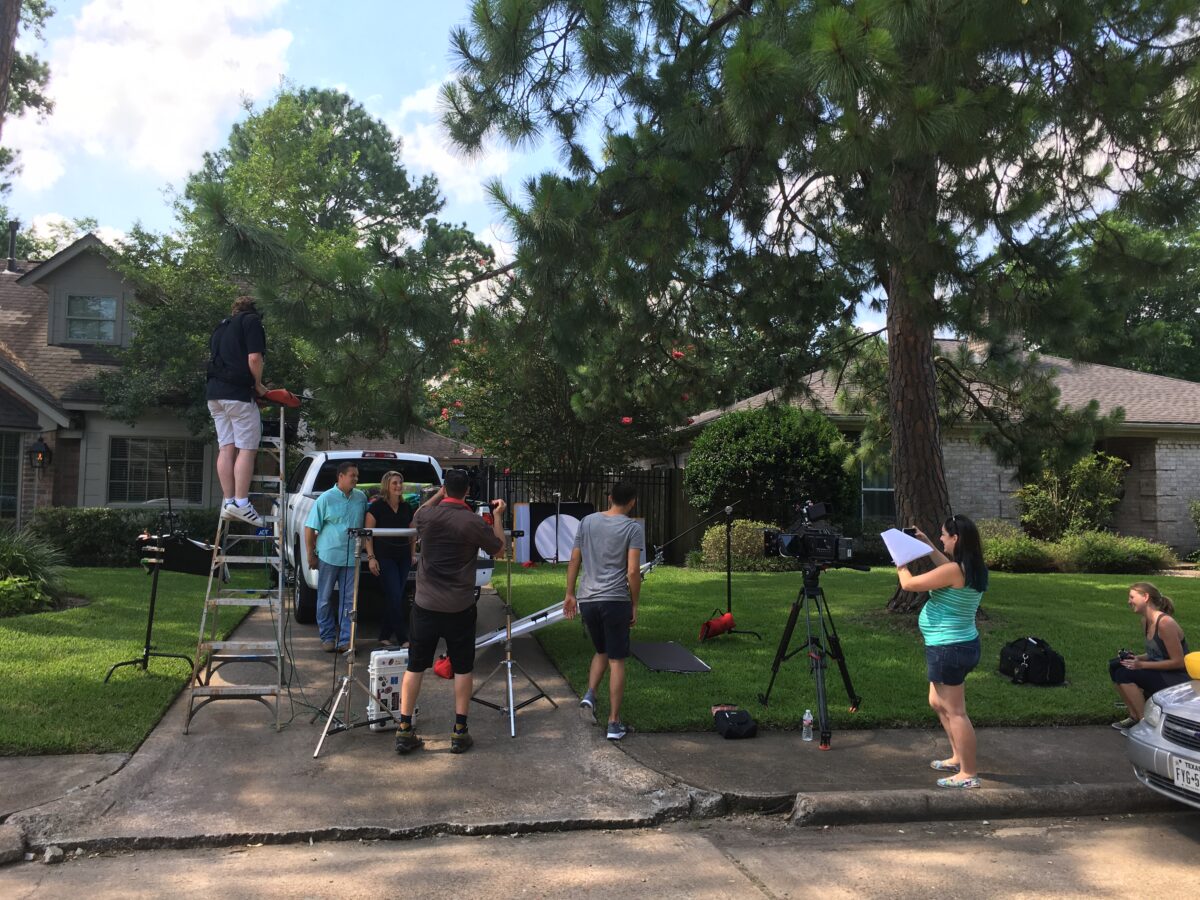 Behind the scenes for Cut To Create's video production project for The Cargo Captain in Houston, Texas