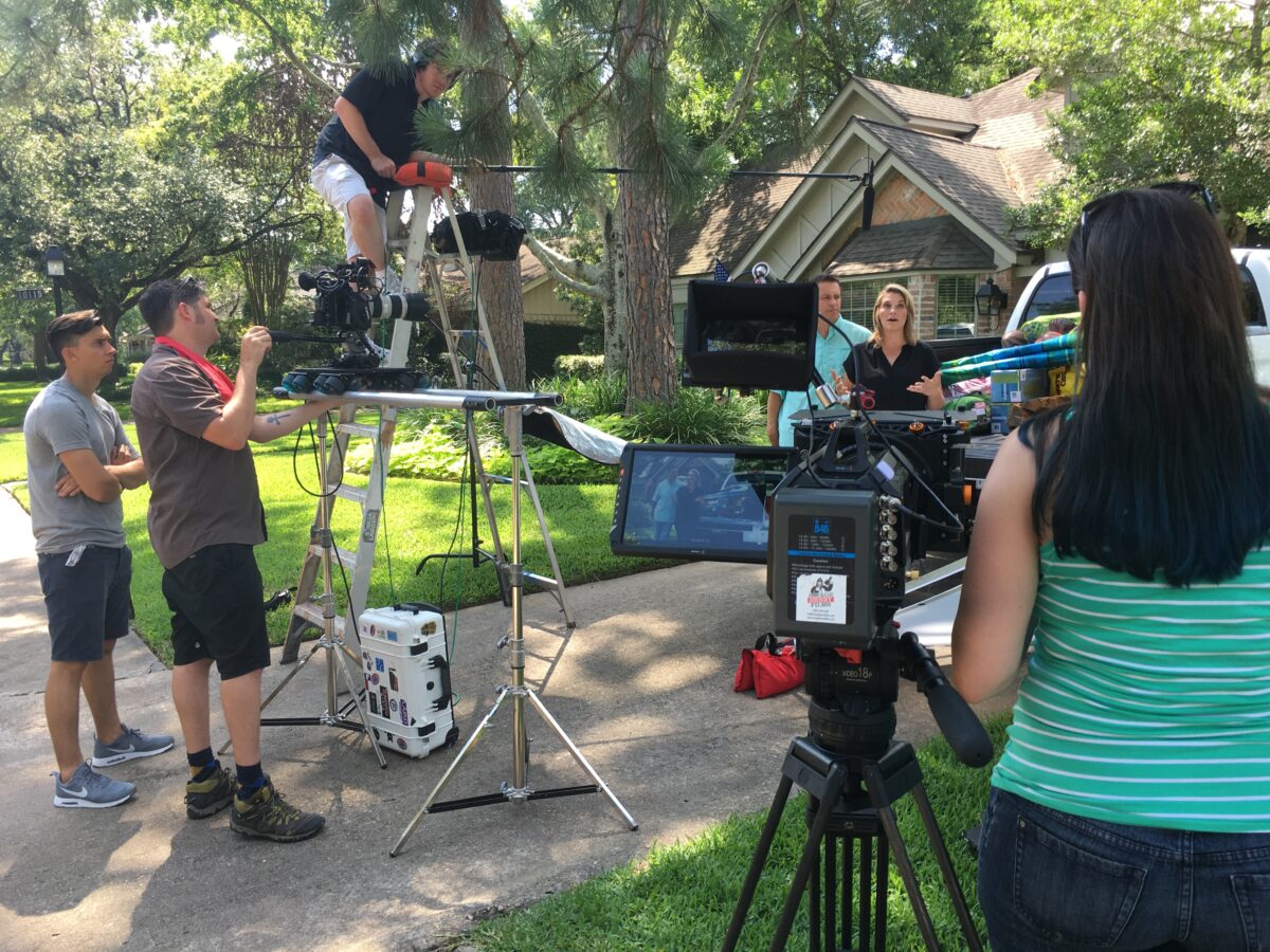 Behind the scenes for Cut To Create's video production project for The Cargo Captain in Houston, Texas