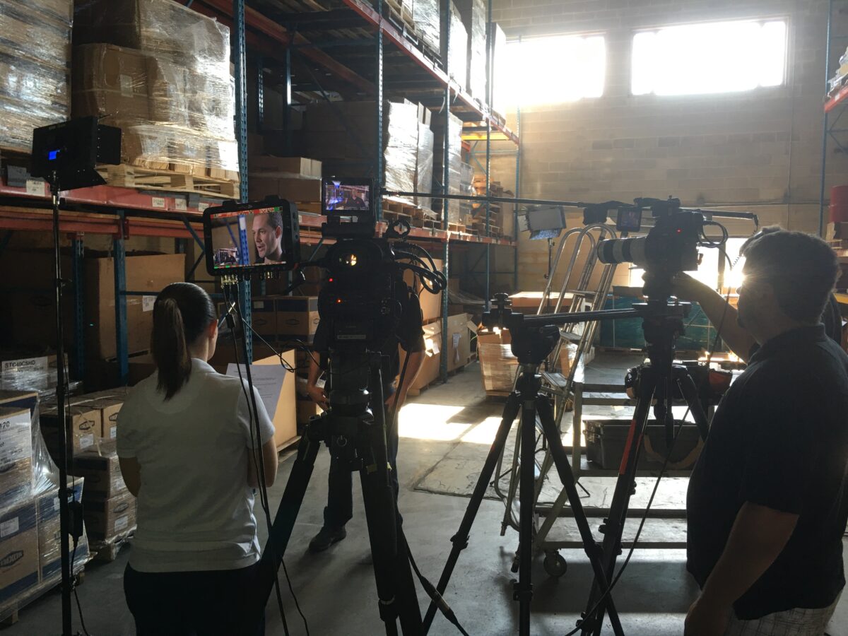 Behind the scenes for Cut To Create's video production project for Jungheinrich