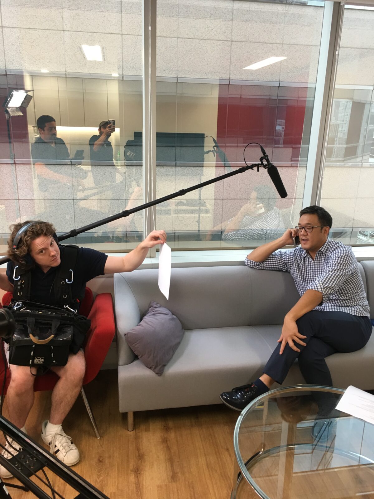 Behind the scenes at Cut To Create's video production for Smith and Associates in Houston, TX