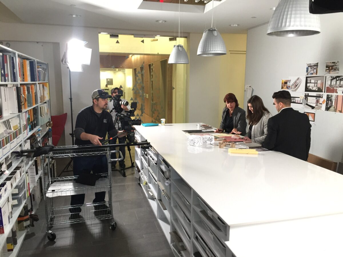 Behind the scenes for Cut To Create's video production for Brookfield's DesignHive