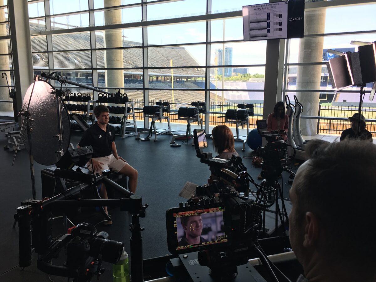 Behind the scenes for Cut To Create's video production for Rice University's Doerr Institute for New Leaders