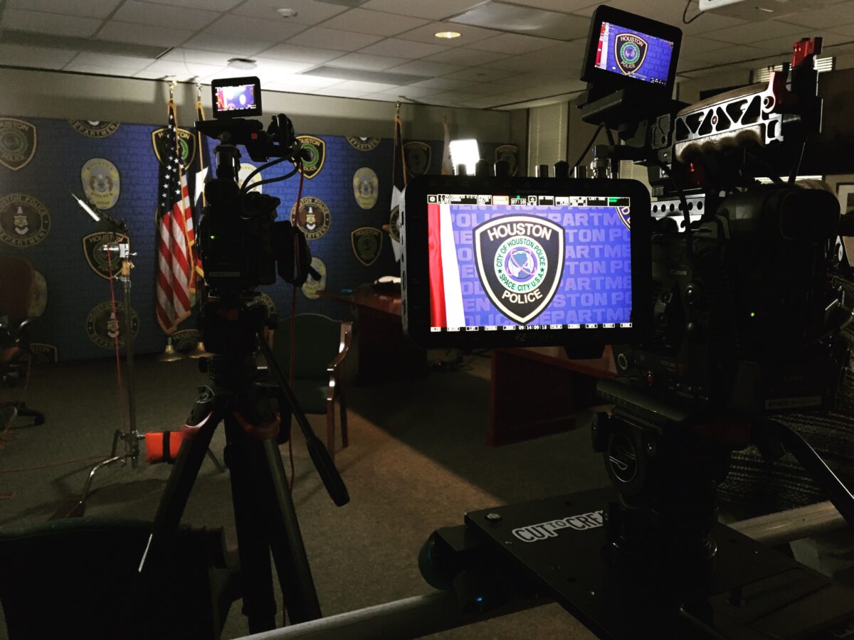 Behind the scenes at Cut To Create's video production for Holocaust Museum Houston