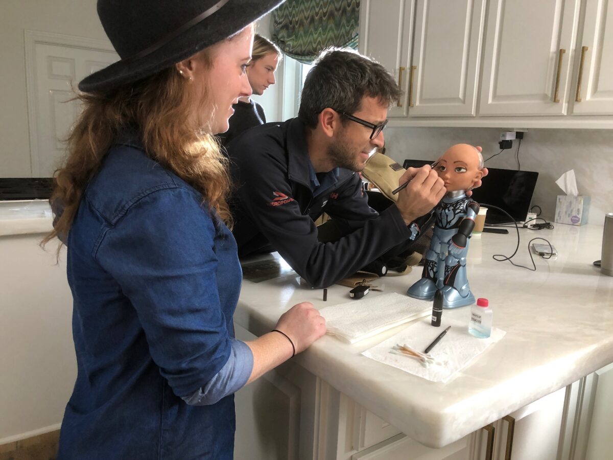 Behind the scenes for Cut To Create's video production project for Hanson Robotics promoting their Little Sophia Robot