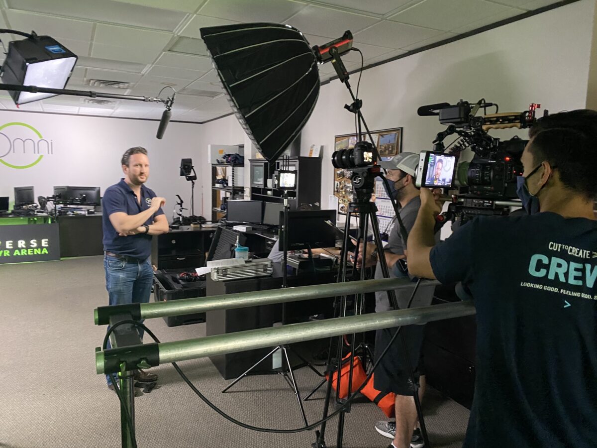 Behind the Scenes at Cut To Create's video production for Virtuix's Omni One