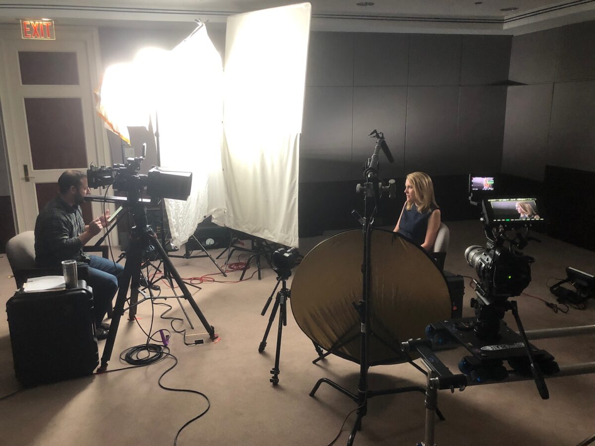 Behind the scenes for Cut To Create's corporate video production project for Norton Rose Fulbright in Houston, TX