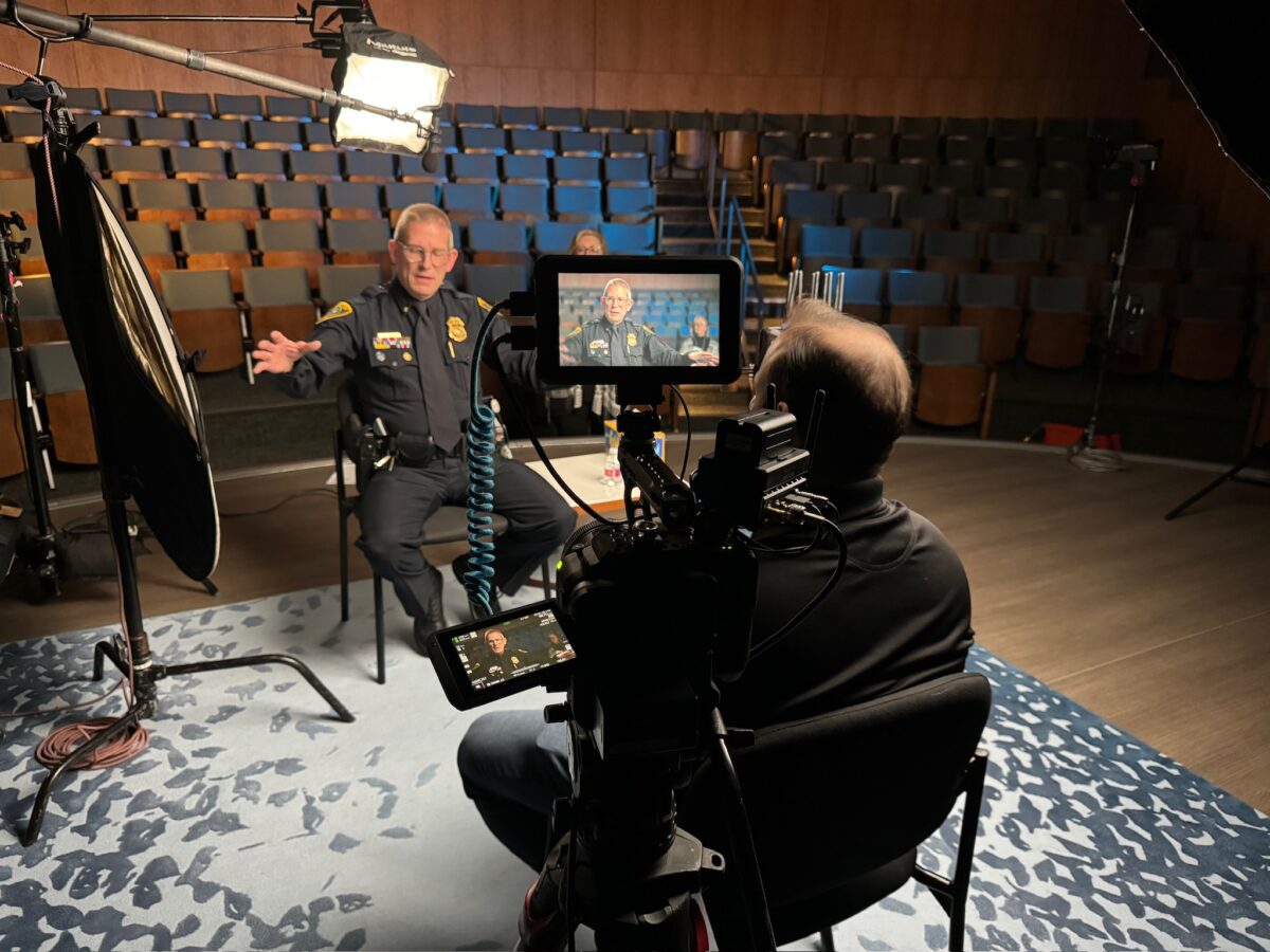 Behind the scenes at Cut To Create's video production for Holocaust Museum Houston