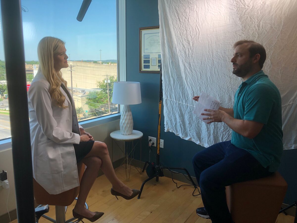 Behind the scenes at Cut To Create's video production for Empower Pharmacy in Houston, Texas