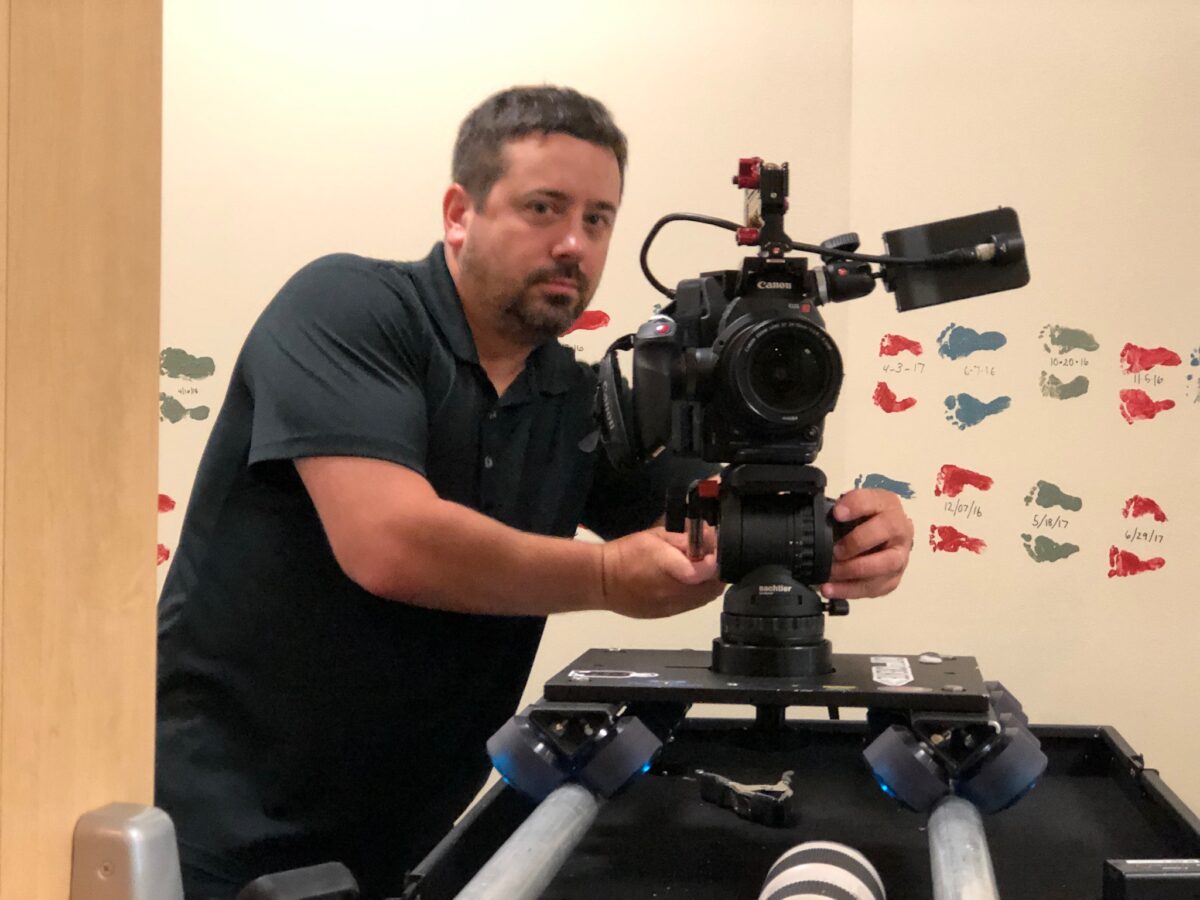 Behind the scenes at Cut To Create's video production for Empower Pharmacy in Houston, Texas