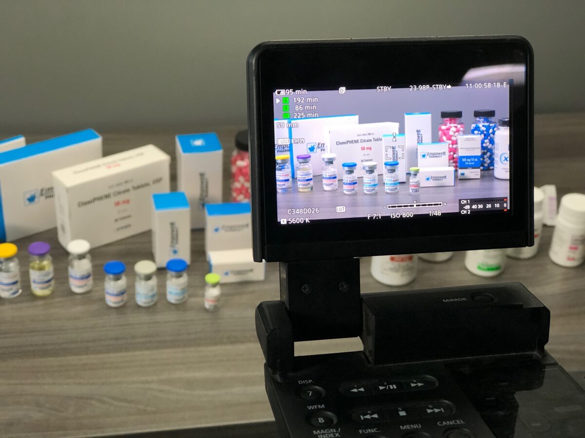 Behind the scenes at Cut To Create's video production project for Empower Pharmacy