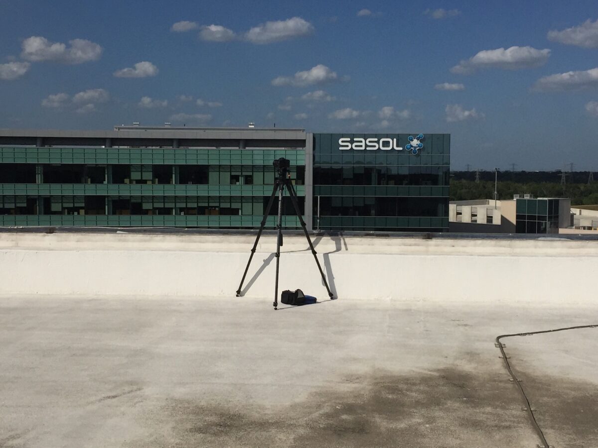 Behind the scenes at Cut To Create's video production for Tellepsen Construction in Houston, Texas