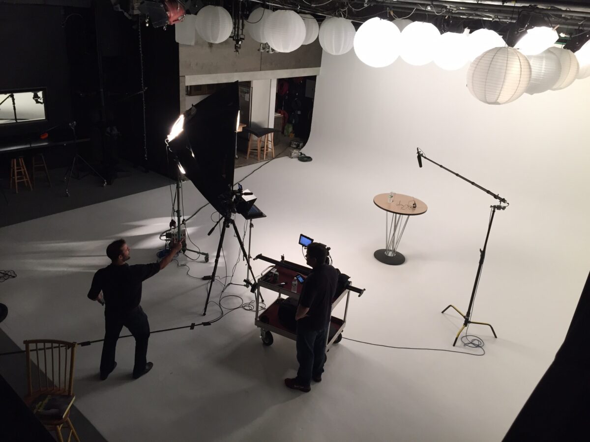 Behind the scenes at Cut To Create's video production for Tellepsen Construction in Houston, Texas