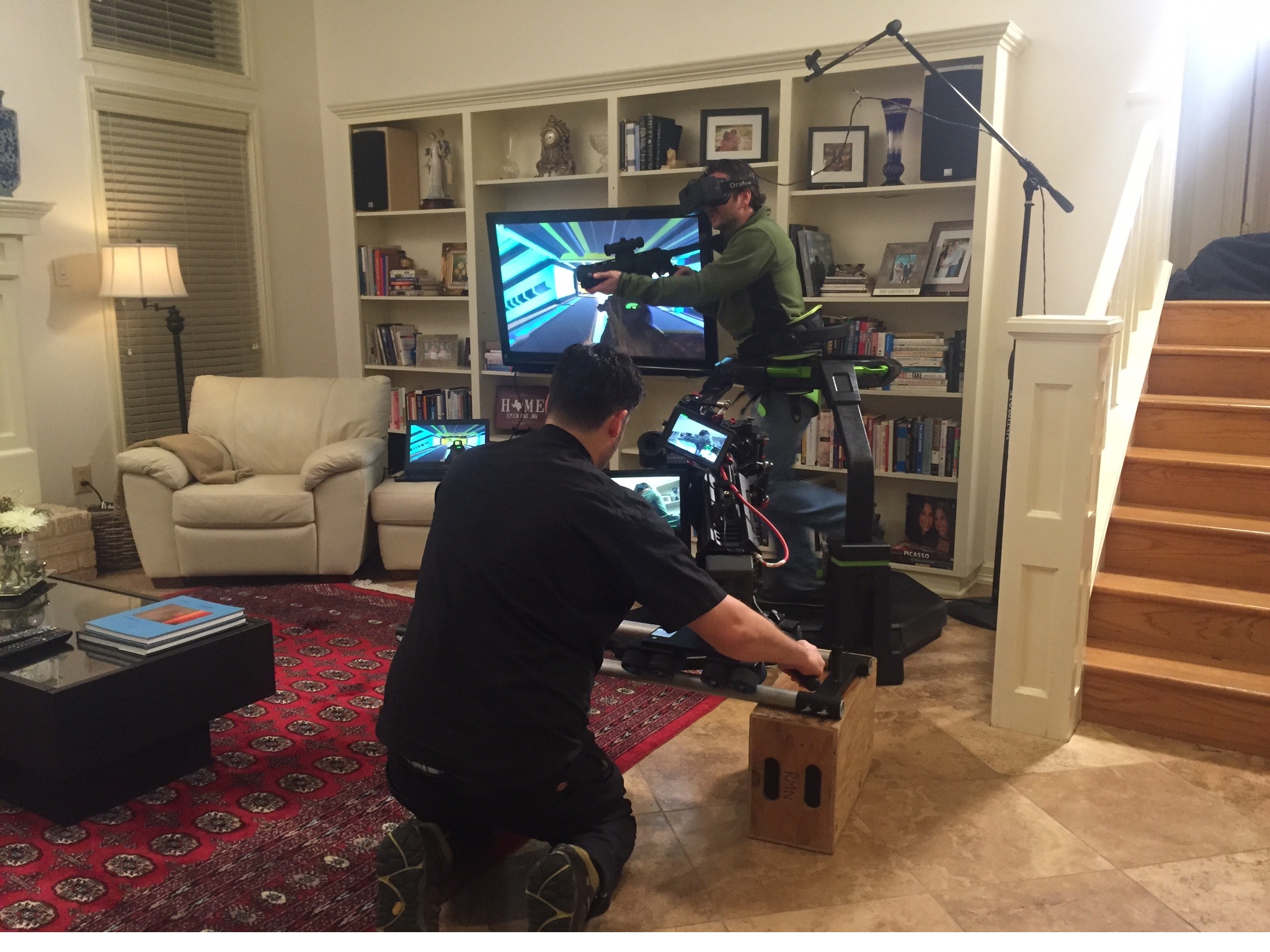 Behind the Scenes at Cut To Create's video production for Virtuix Omni