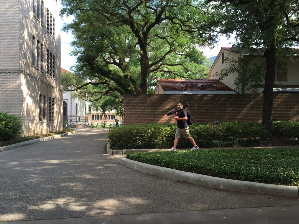 Behind the scenes for Cut To Create's video series for Rice University in Houston, TX