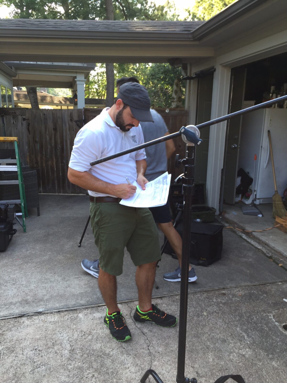 Behind the scenes for Cut To Create's video production project for The Cargo Captain in Houston, Texas