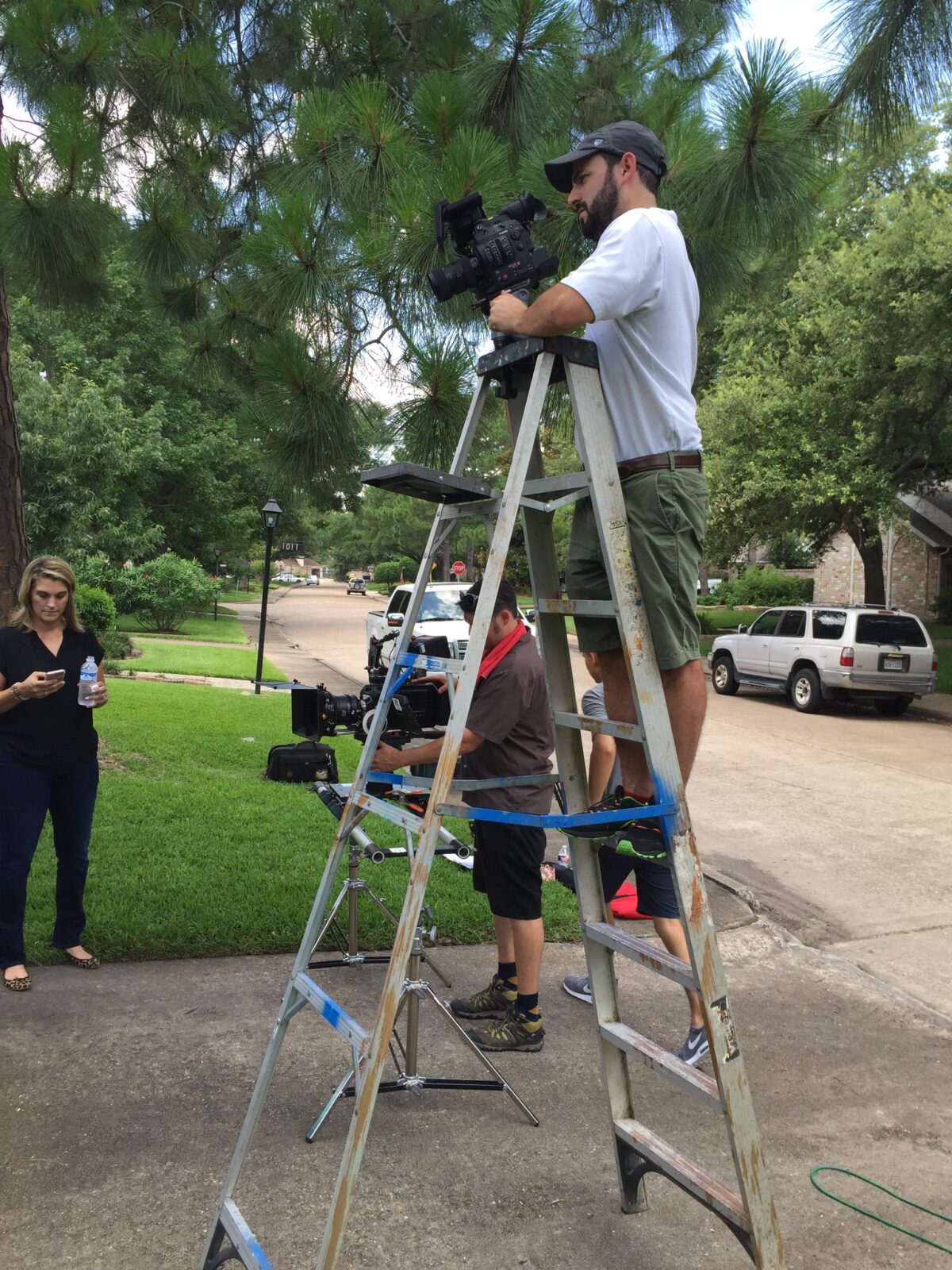 Behind the scenes for Cut To Create's video production project for The Cargo Captain in Houston, Texas