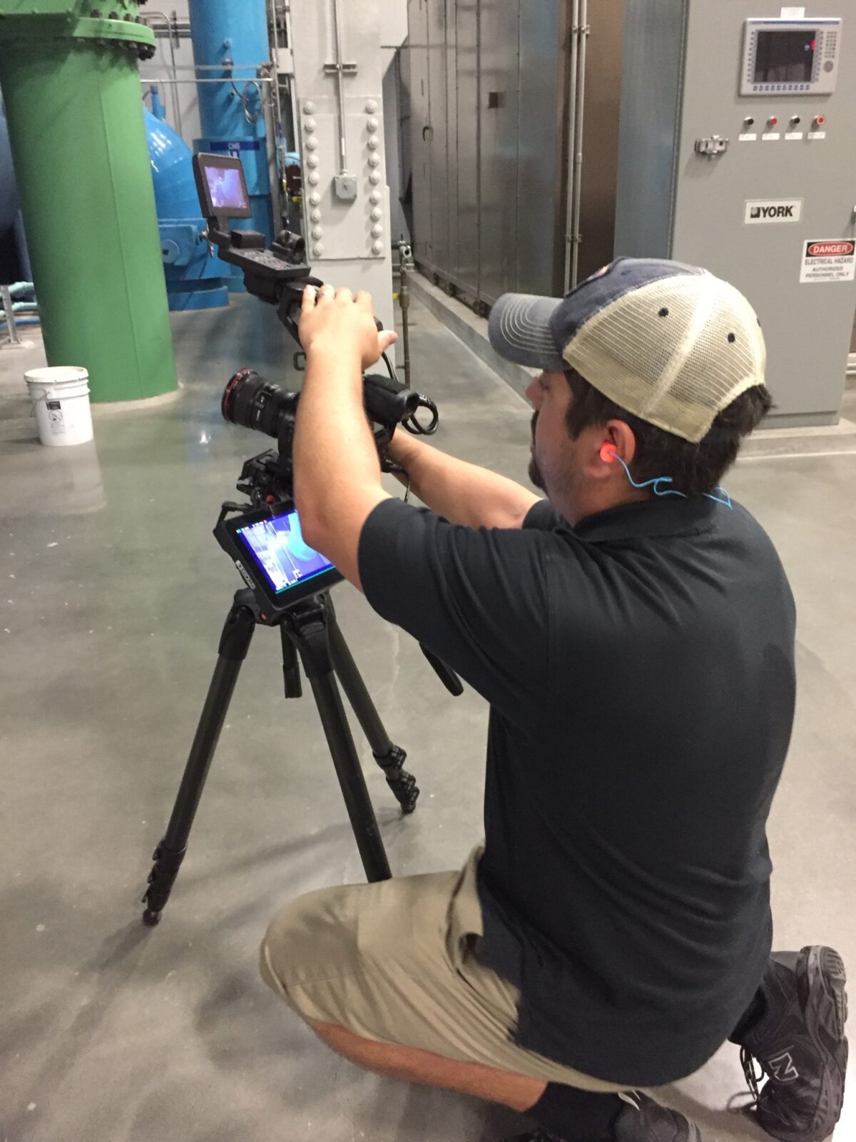 Behind the scenes at Cut To Create's video production for Tellepsen Construction in Houston, Texas