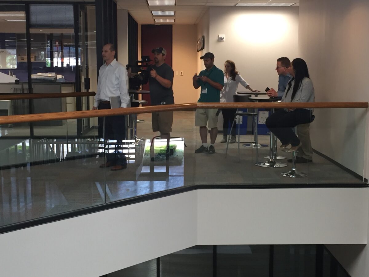 Behind the scenes at Cut To Create's video production for Smith and Associates in Houston, TX