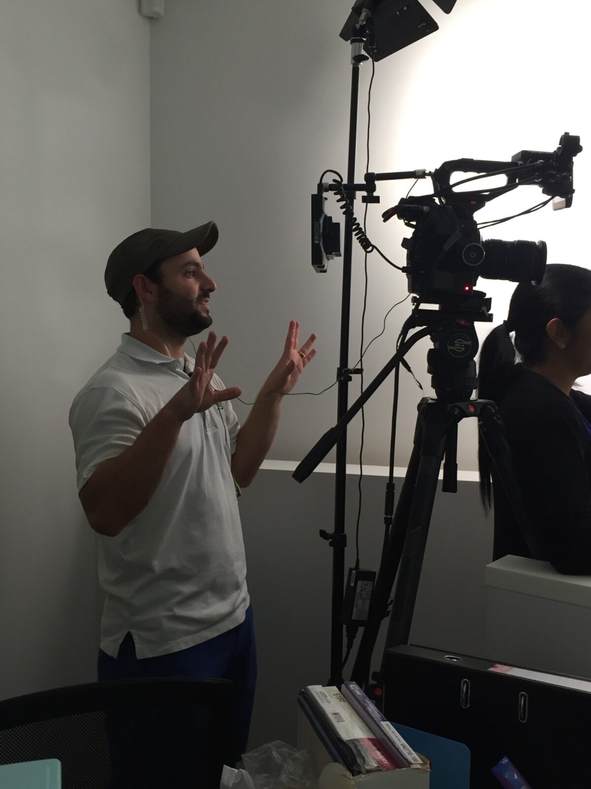 Behind the scenes at Cut To Create's video production for Smith and Associates in Houston, TX