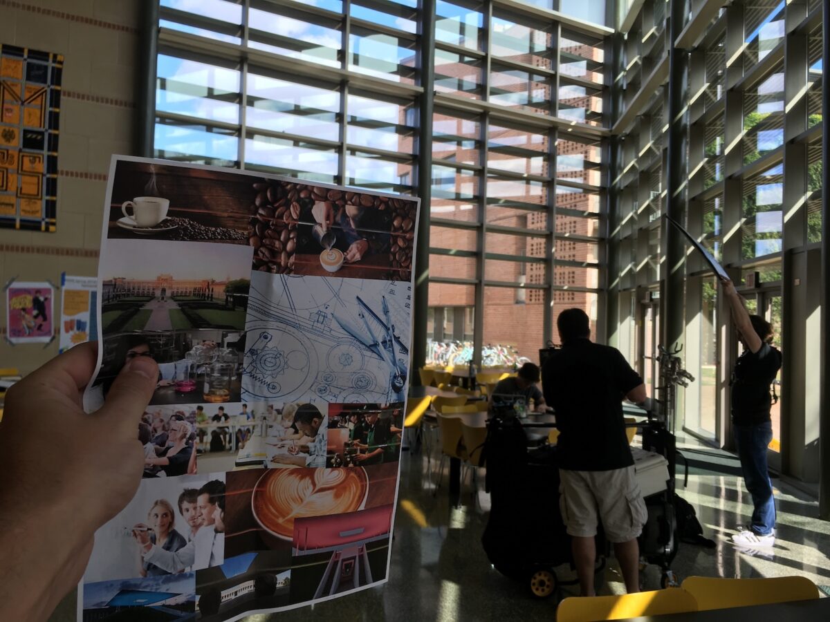 Behind the scenes for Cut To Create's video production project for Rice University's Doerr Institute for New Leaders