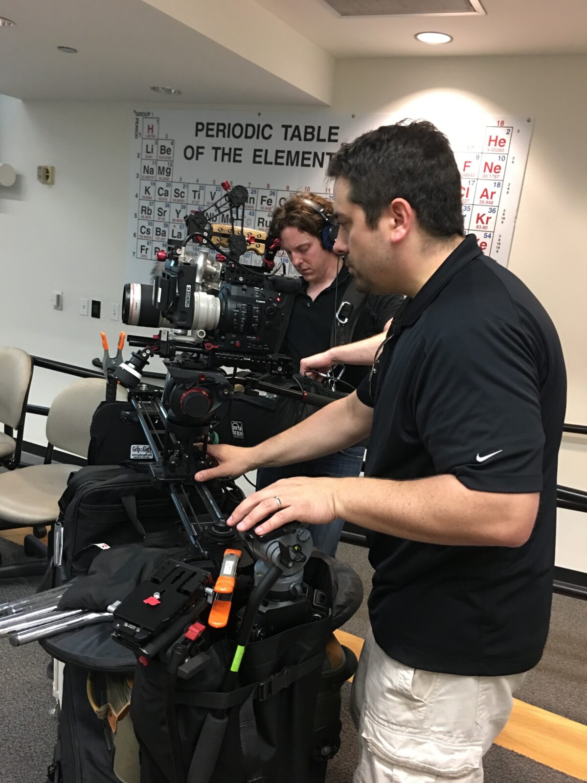 Behind the scenes for Cut To Create's video production project for Rice University's Doerr Institute for New Leaders