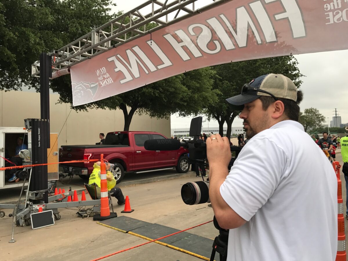 Behind the scenes at Cut To Create's video production for Run for the Rose