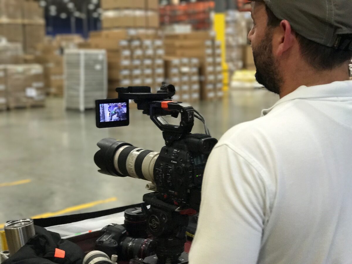 Behind the scenes for Cut To Create's video production project for Jungheinrich