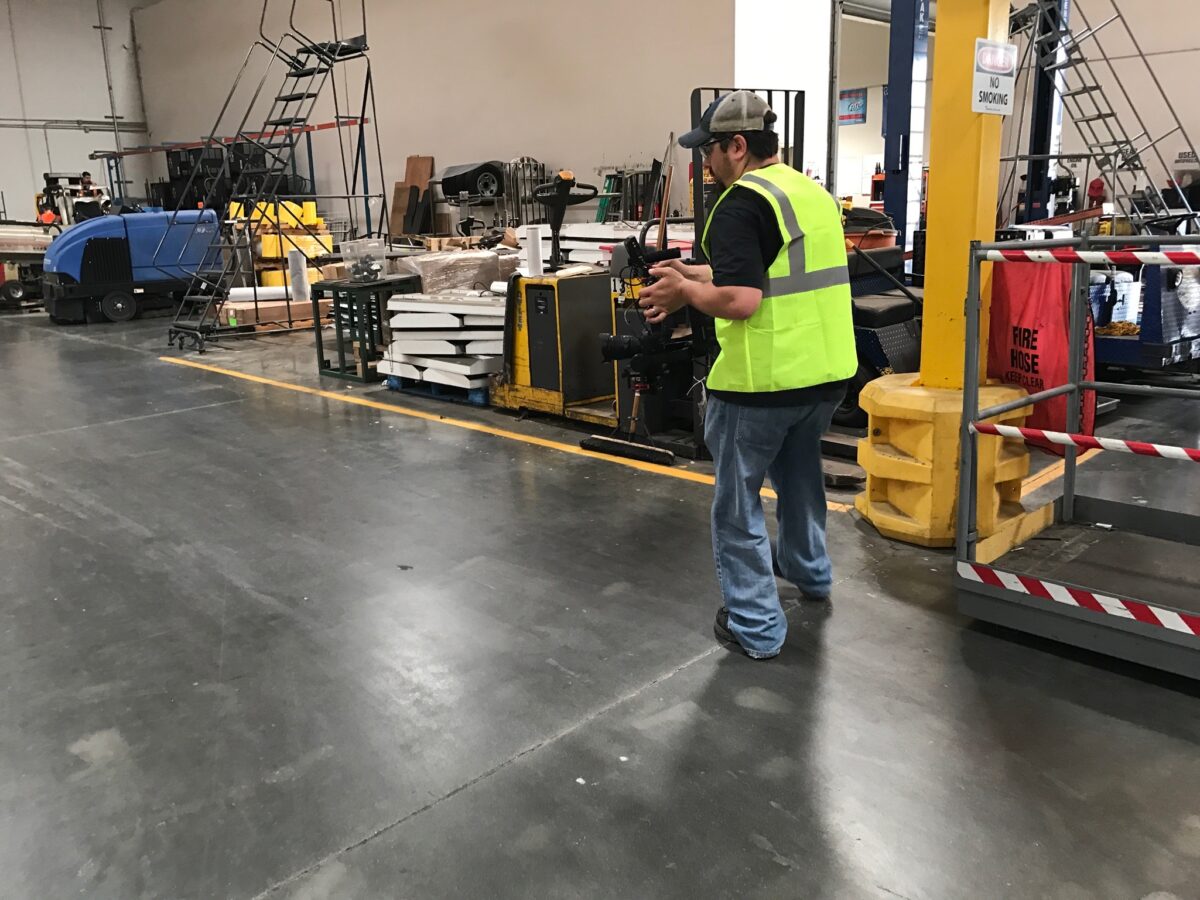 Behind the scenes for Cut To Create's video production project for Jungheinrich