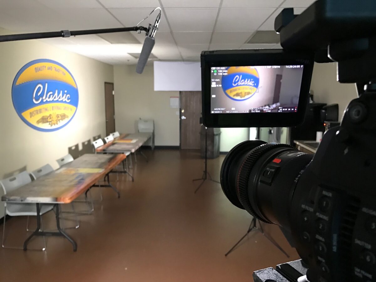 Behind the scenes for Cut To Create's video production project for Jungheinrich