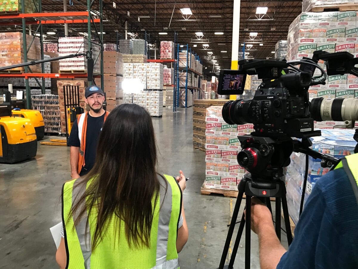 Behind the scenes for Cut To Create's video production project for Jungheinrich