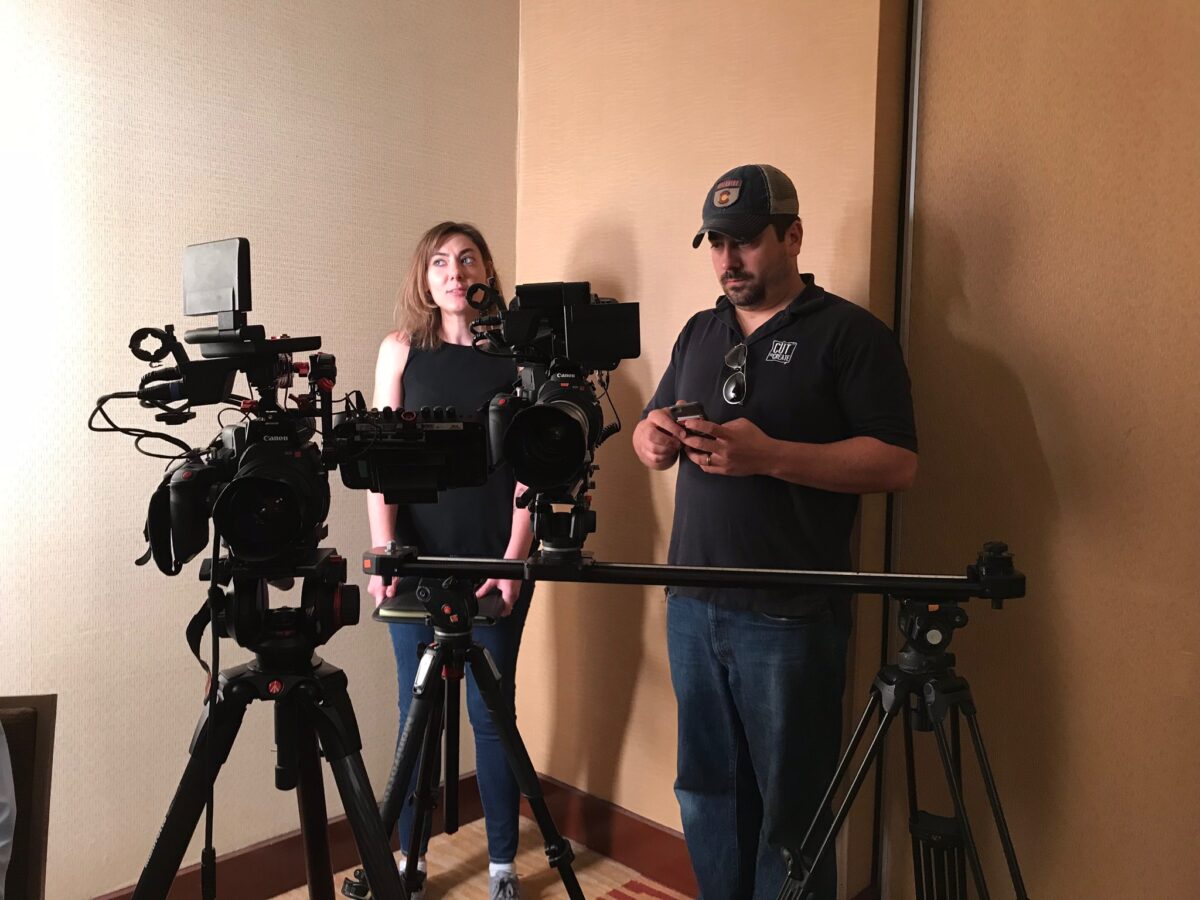 Behind the scenes from a package of client testimonial videos for The Allshouse Group in Houston, Texas, produced by Cut To Create Corporate Video Production
