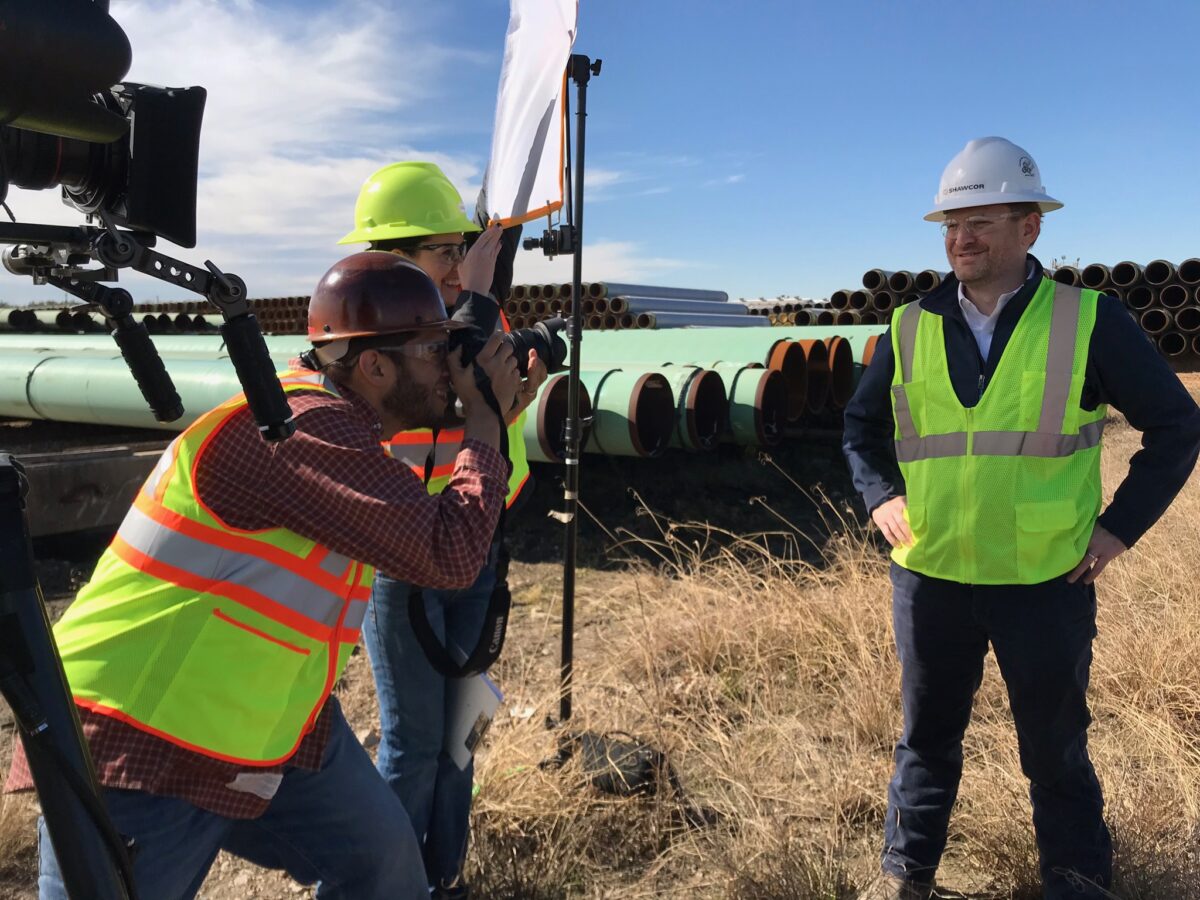 Behind the scenes for Cut To Create's video production for McDermott's Angelin platform BP