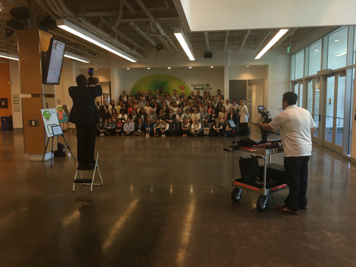 Behind the scenes for a video series produced for The Global Foodbanking Network by Cut To Create Video Production Houston, Texas