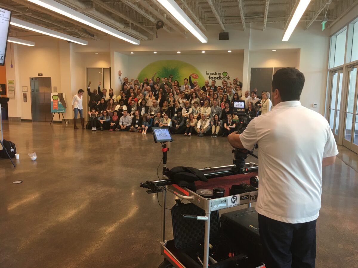 Behind the scenes for a video series produced for The Global Foodbanking Network by Cut To Create Video Production Houston, Texas