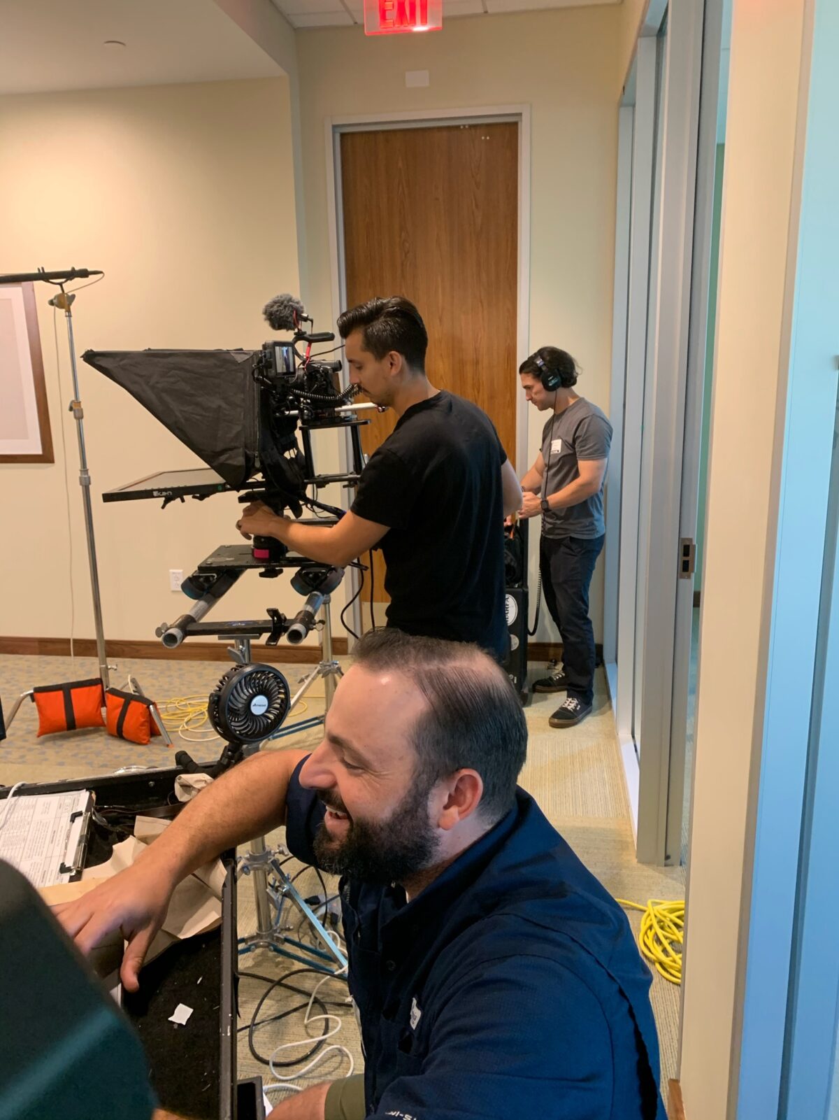 Behind the scenes at Cut To Create's video production for the Menninger Clinic in Houston, TX