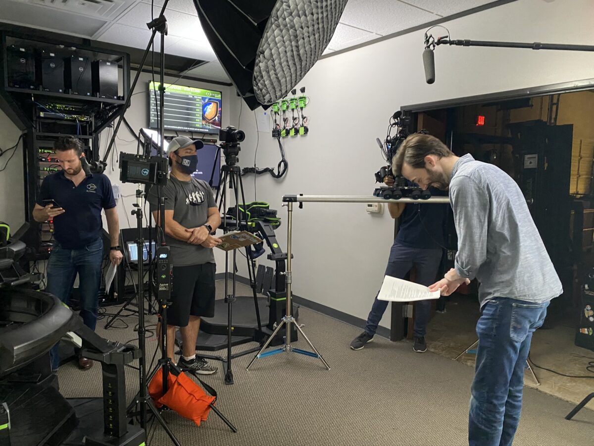Behind the Scenes at Cut To Create's video production for Virtuix's Omni One