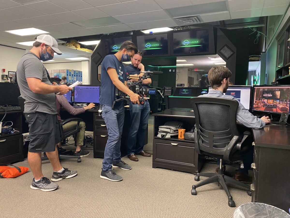 Behind the Scenes at Cut To Create's video production for Virtuix's Omni One