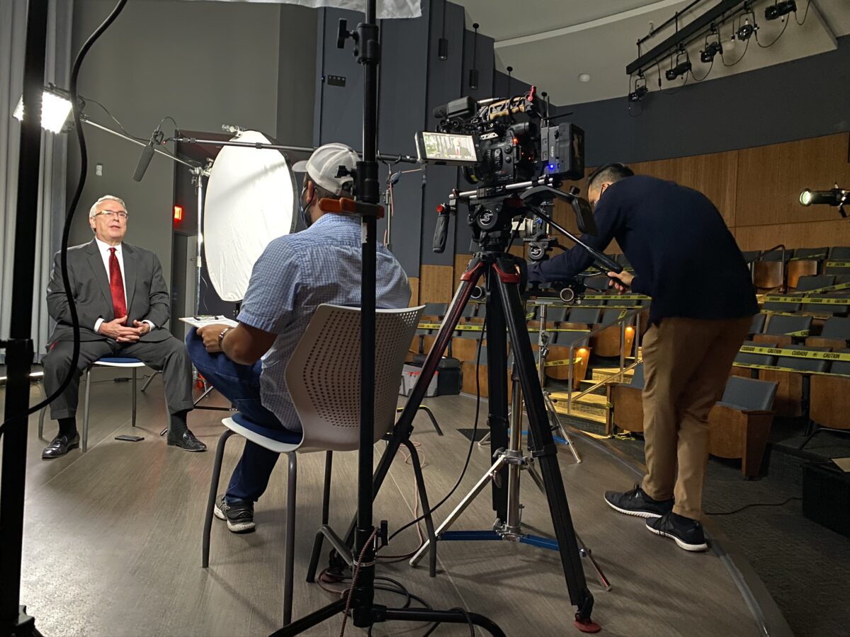 Behind the scenes at Cut To Create's video productions for Holocaust Museum Houston's honoree videos for their Guardian of the Human Spirit award and Lyndon Baines Johnson Moral Courage Award