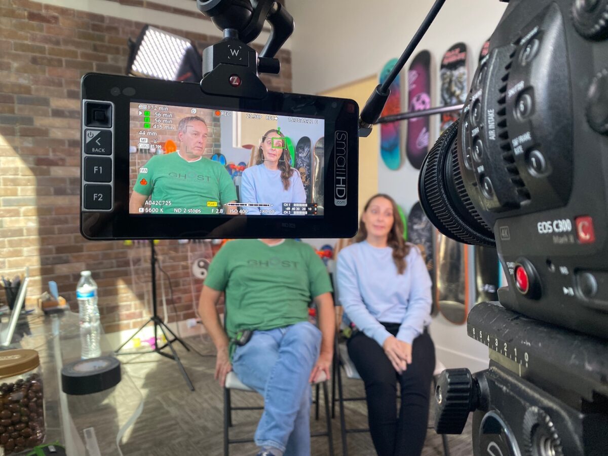 Behind the scenes for Cut To Create's customer testimonial package for G&A Partners