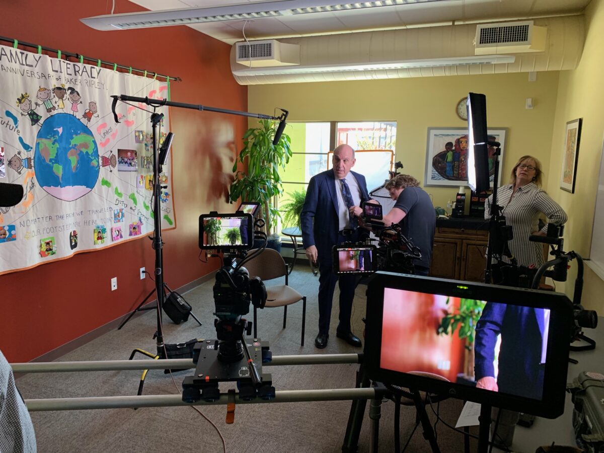 Behind the scenes at Cut To Create's video productions for Holocaust Museum Houston's honoree videos for their Guardian of the Human Spirit award and Lyndon Baines Johnson Moral Courage Award