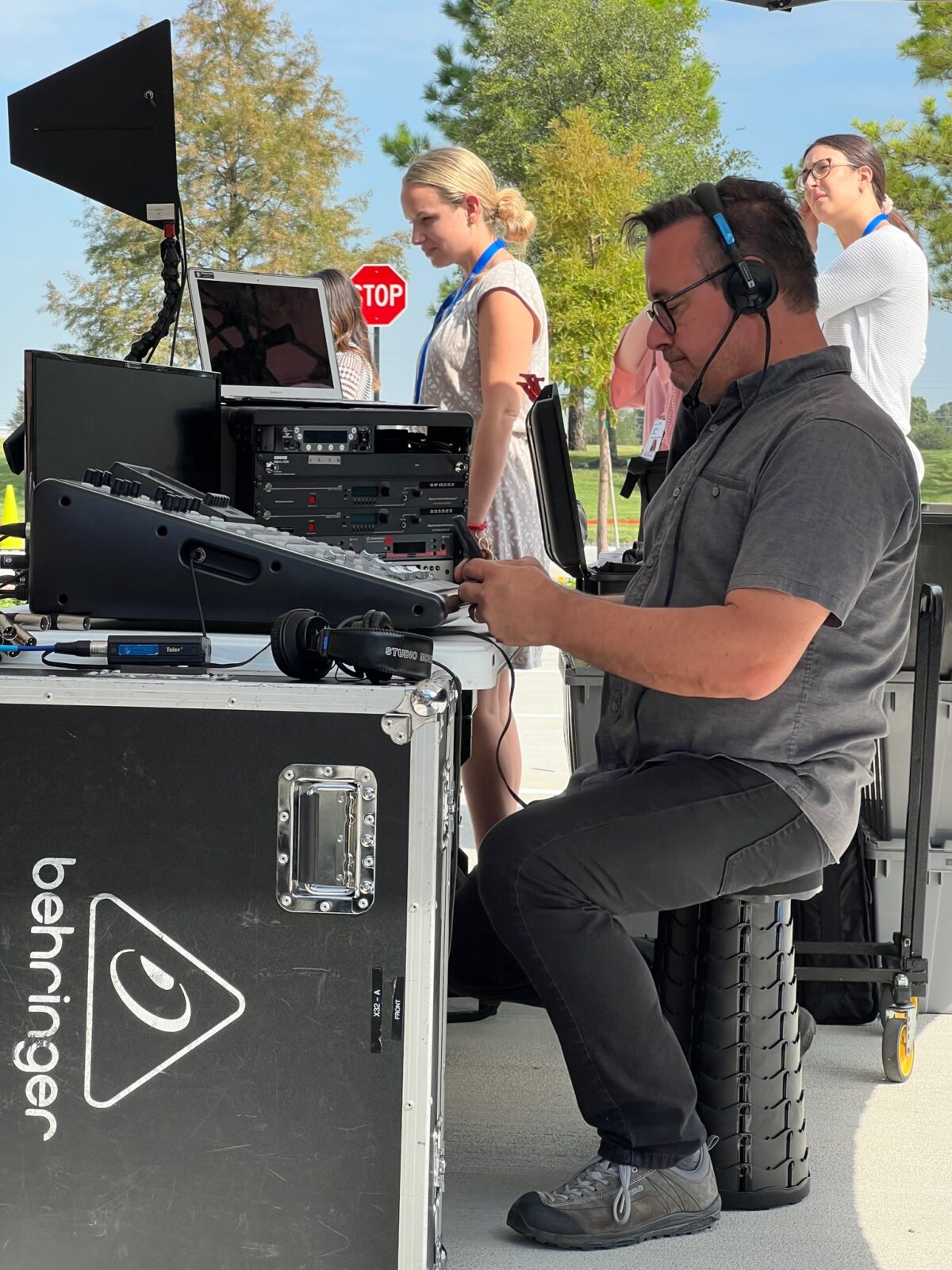 Behind the scenes at Cut To Create's video production for the Menninger Clinic in Houston, TX